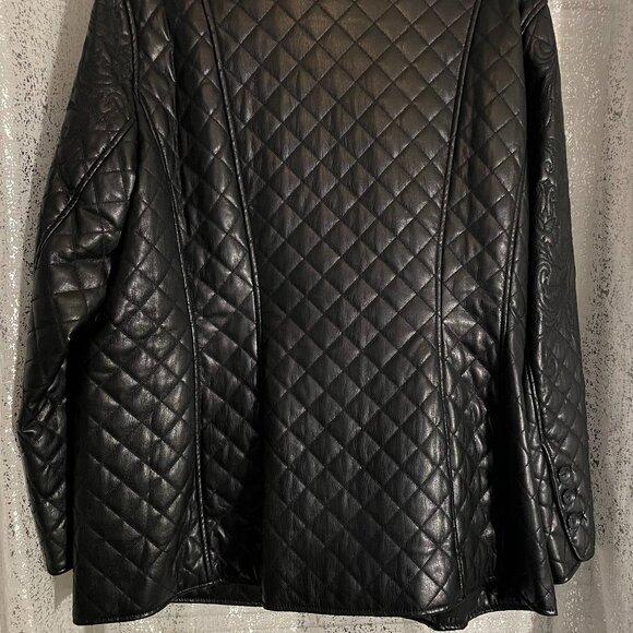 Chico’s Faux Leather Jacket Size 16/18 - XL Chico's Size 3 - Picture 2 of 4